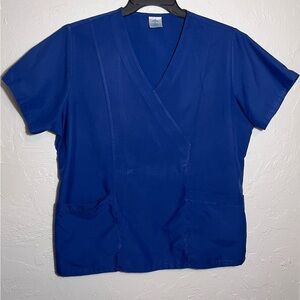 MEDLINE PERFORMAX WOMEN’S SHORT SLEEVE V-NECK SCRUB NAVY BLUE SIZE L